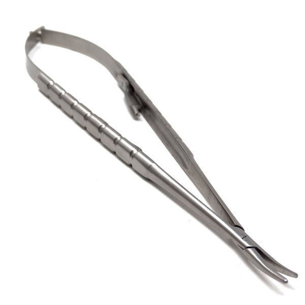 A2Z Scilab Castroviejo Needle Holder 7" Curved, Round Handle A2Z-ZR598